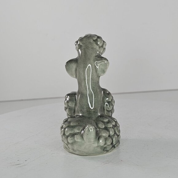 Vintage Goebel Germany Ceramic Poodle Figurine Gray Glossy Collectible Dog - Picture 4 of 8